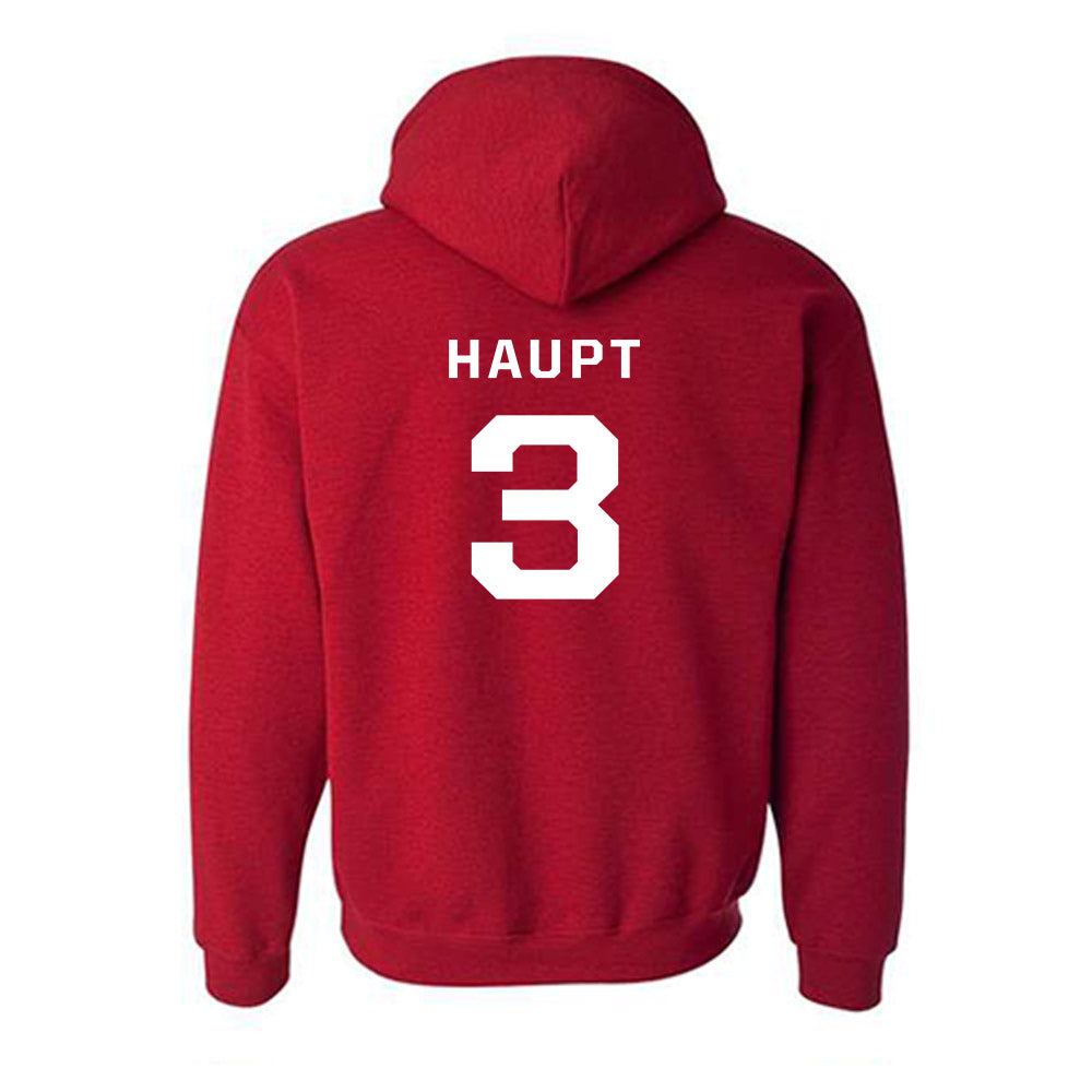 New Mexico - NCAA Men's Basketball : Luke Haupt - Classic Fashion Shersey Hooded Sweatshirt-1
