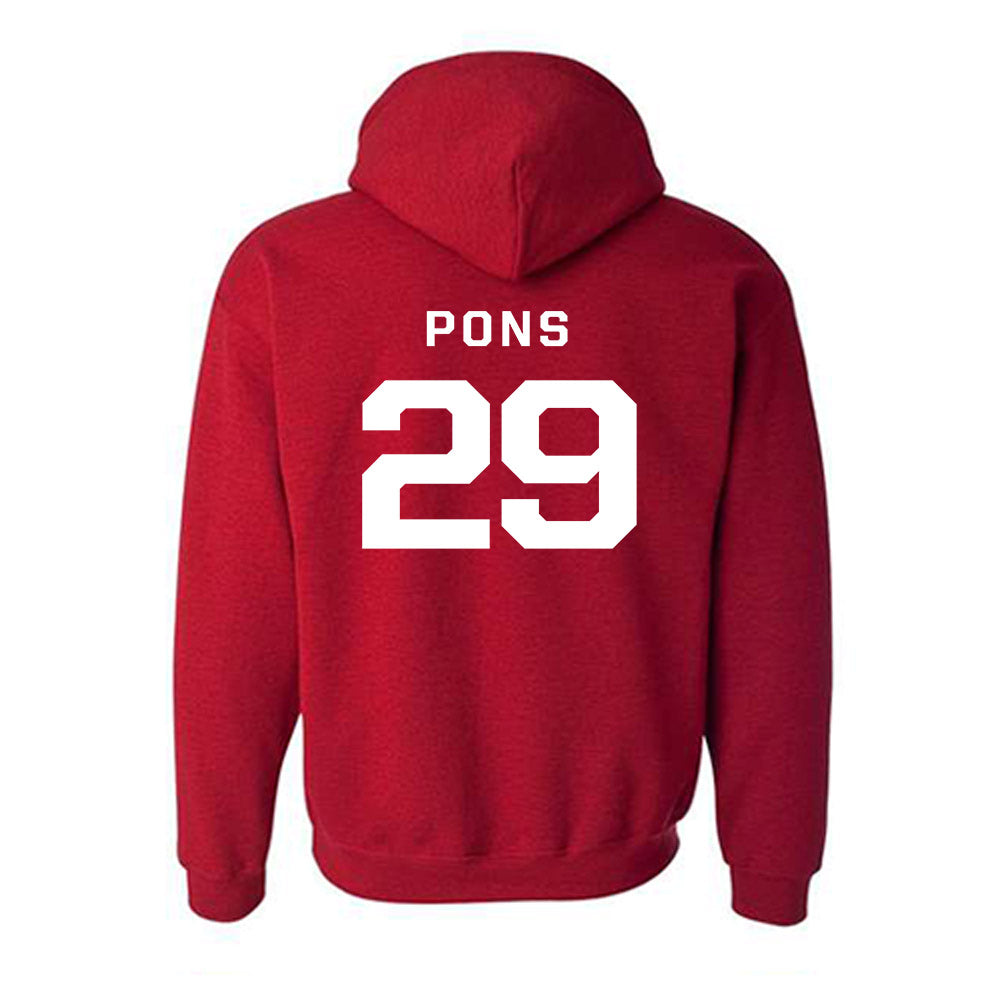 New Mexico - NCAA Men's Basketball : Timeo Pons - Classic Fashion Shersey Hooded Sweatshirt-1