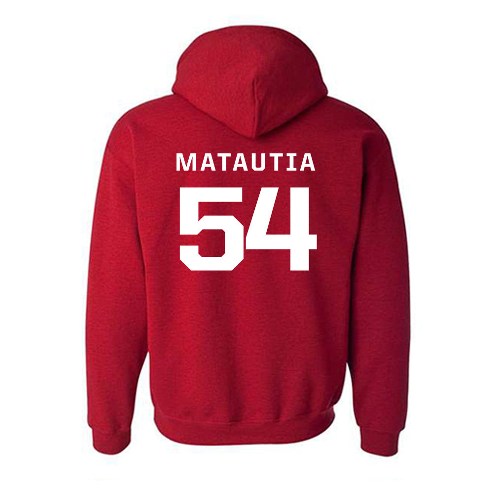 New Mexico - NCAA Football : Jojo Matautia - Classic Fashion Shersey Hooded Sweatshirt-1
