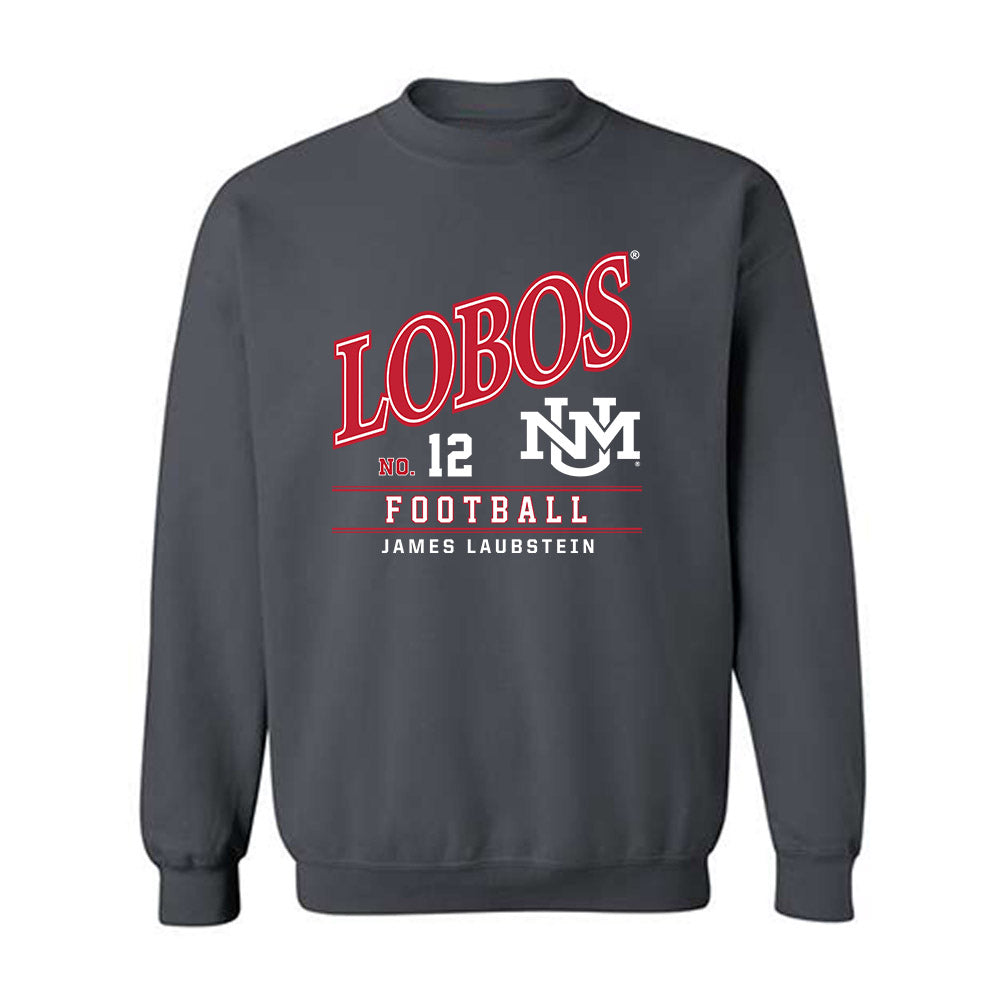 New Mexico - NCAA Football : James Laubstein - Classic Fashion Shersey Crewneck Sweatshirt-0