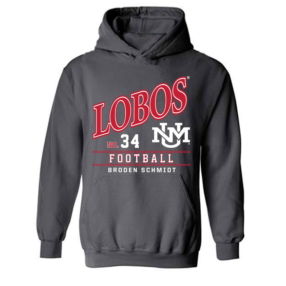 New Mexico - NCAA Football : Broden Schmidt - Classic Fashion Shersey Hooded Sweatshirt-0