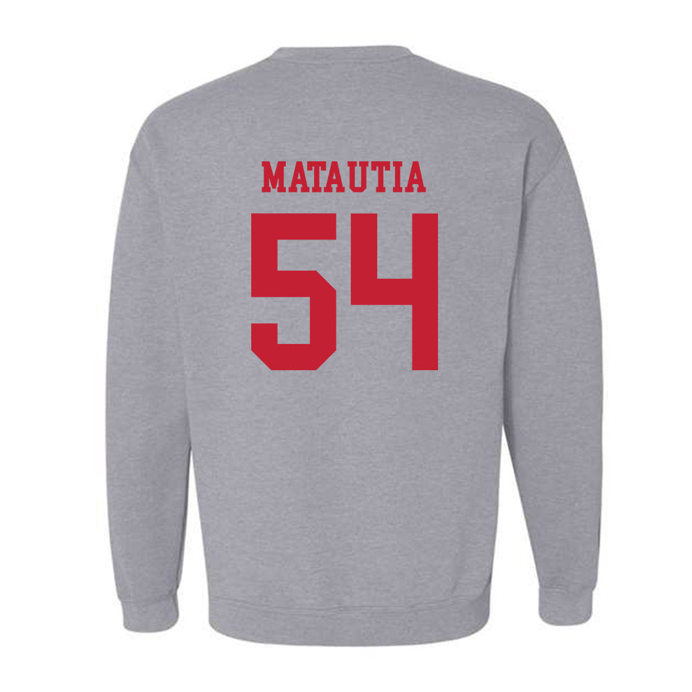 New Mexico - NCAA Football : Jojo Matautia - Classic Fashion Shersey Crewneck Sweatshirt-1