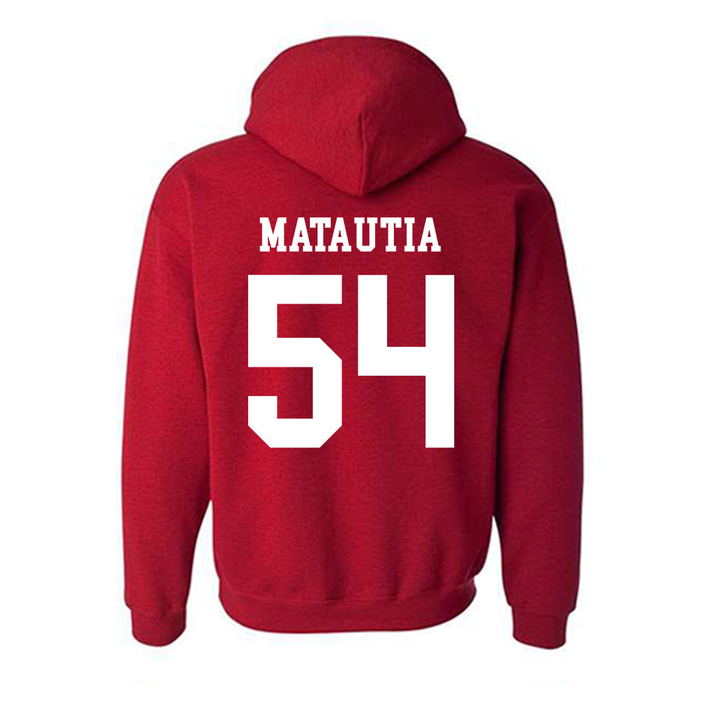 New Mexico - NCAA Football : Jojo Matautia - Classic Shersey Hooded Sweatshirt-1