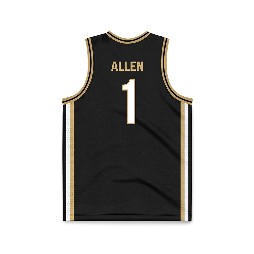 Vanderbilt - NCAA Men's Basketball : Baylor Allen - Black Basketball Jersey-1