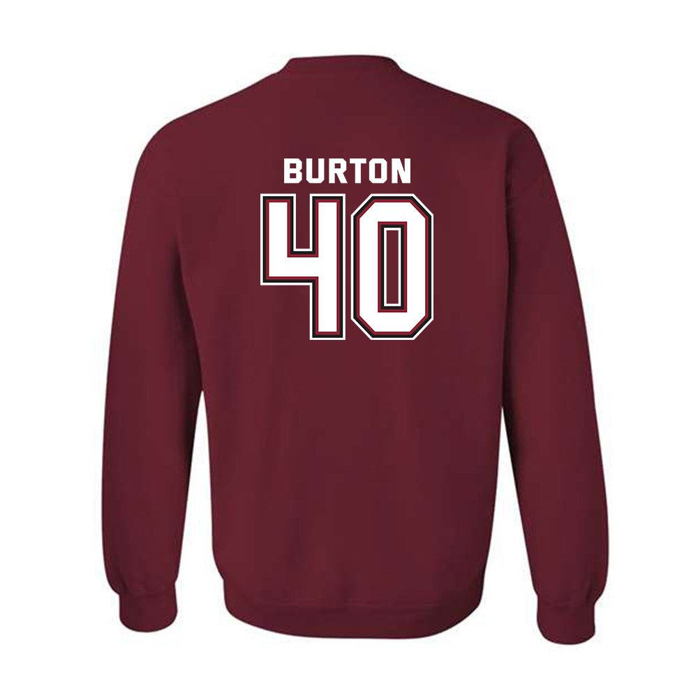 UMass - NCAA Men's Lacrosse : Tyler Burton - Classic Fashion Shersey Crewneck Sweatshirt-1