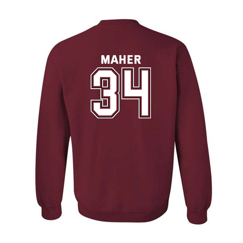 UMass - NCAA Men's Lacrosse : Liam Maher - Classic Fashion Shersey Crewneck Sweatshirt-1