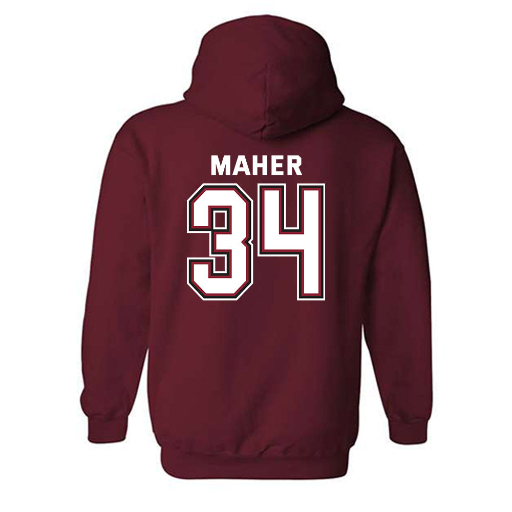 UMass - NCAA Men's Lacrosse : Liam Maher - Classic Fashion Shersey Hooded Sweatshirt-1