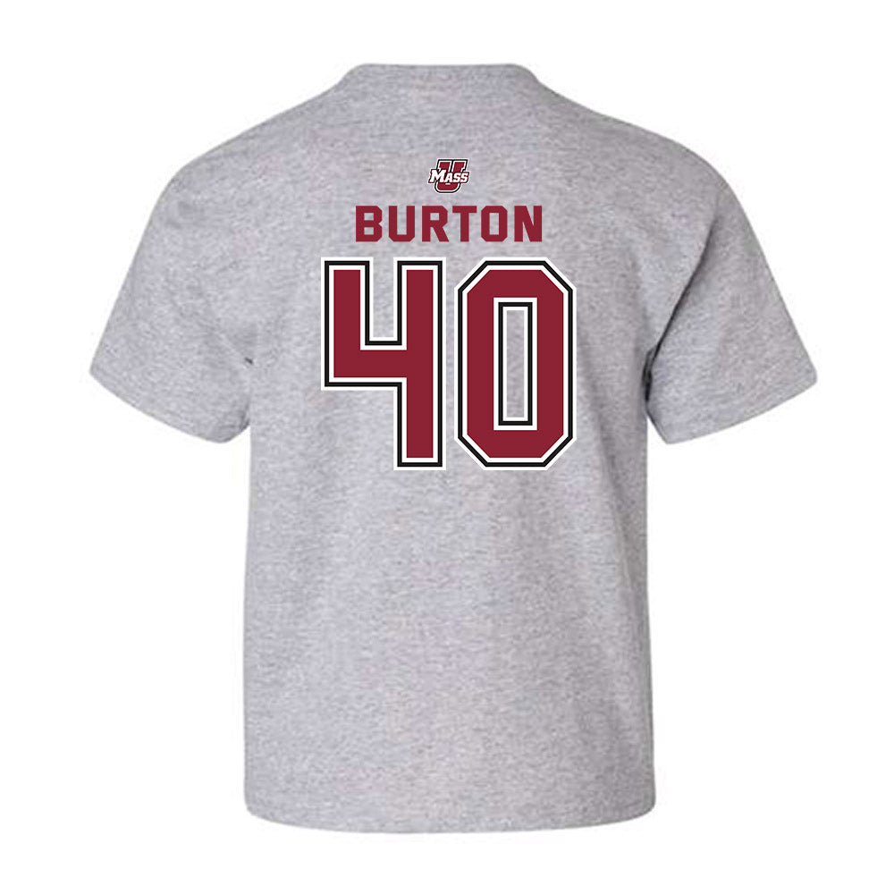 UMass - NCAA Men's Lacrosse : Tyler Burton - Classic Shersey Youth T-Shirt-1
