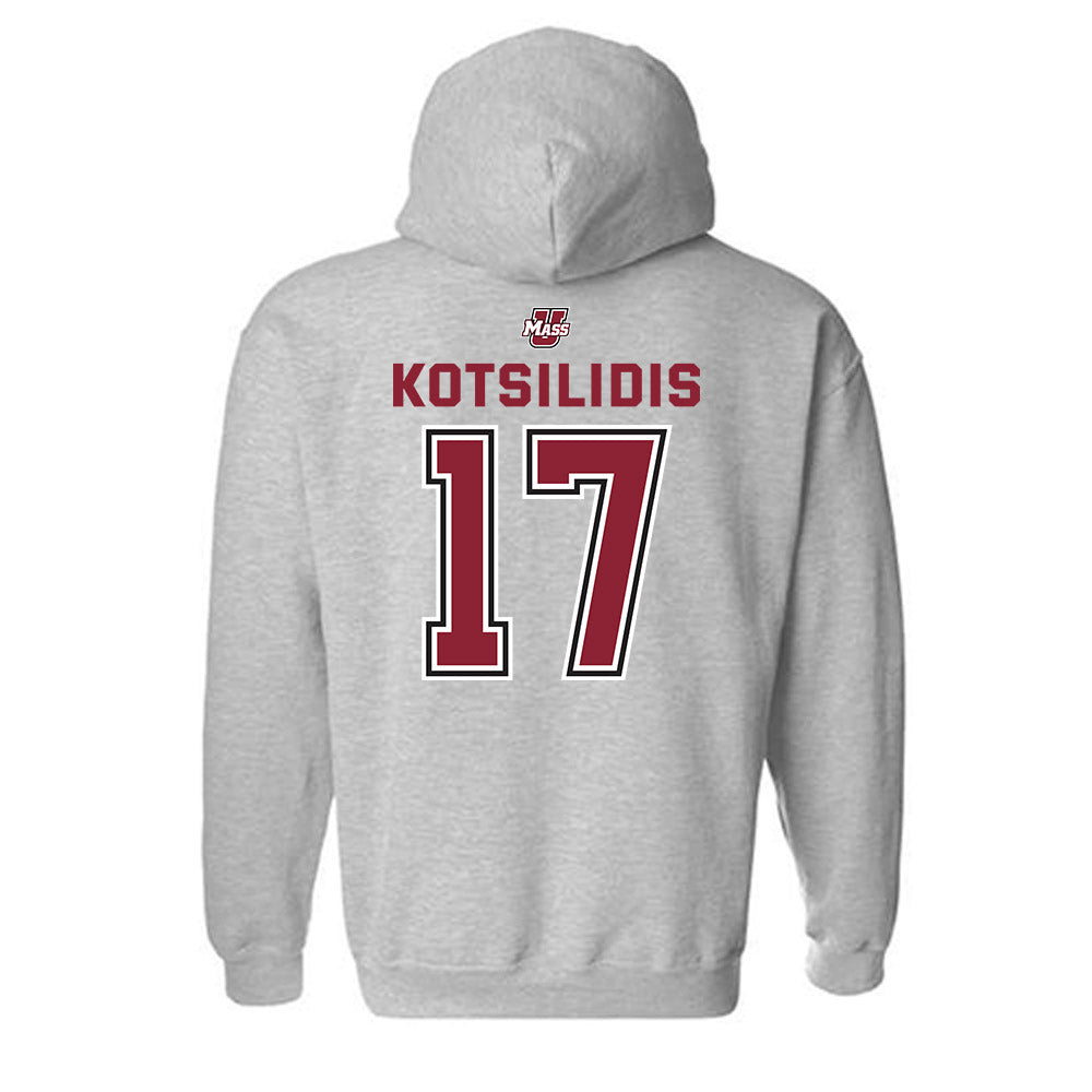 UMass - NCAA Men's Lacrosse : Max Kotsilidis - Classic Shersey Hooded Sweatshirt-1