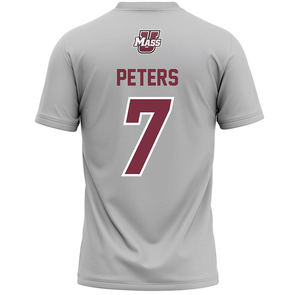 UMass - NCAA Men's Lacrosse : Jack Peters - Grey Lacrosse Jersey -1