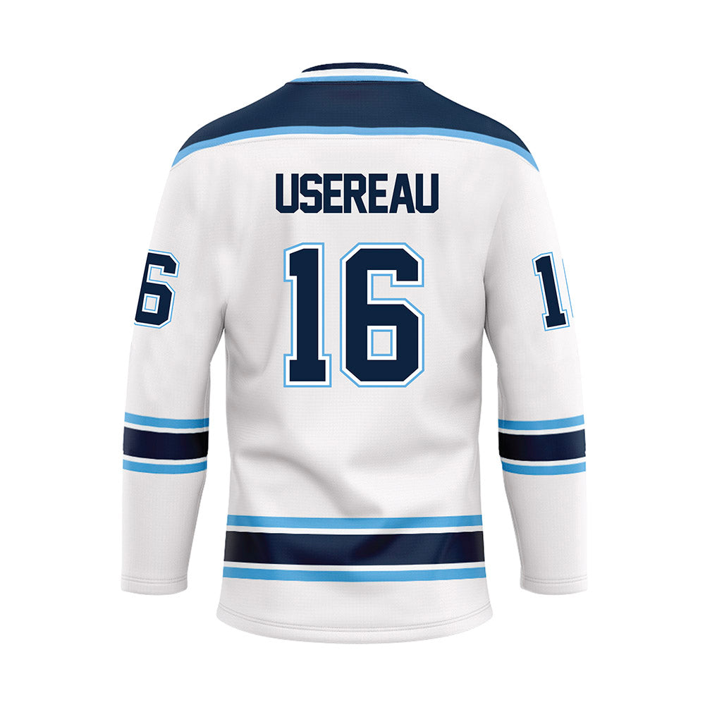 Maine - NCAA Men's Ice Hockey : Loic Usereau - White Hockey Jersey-1