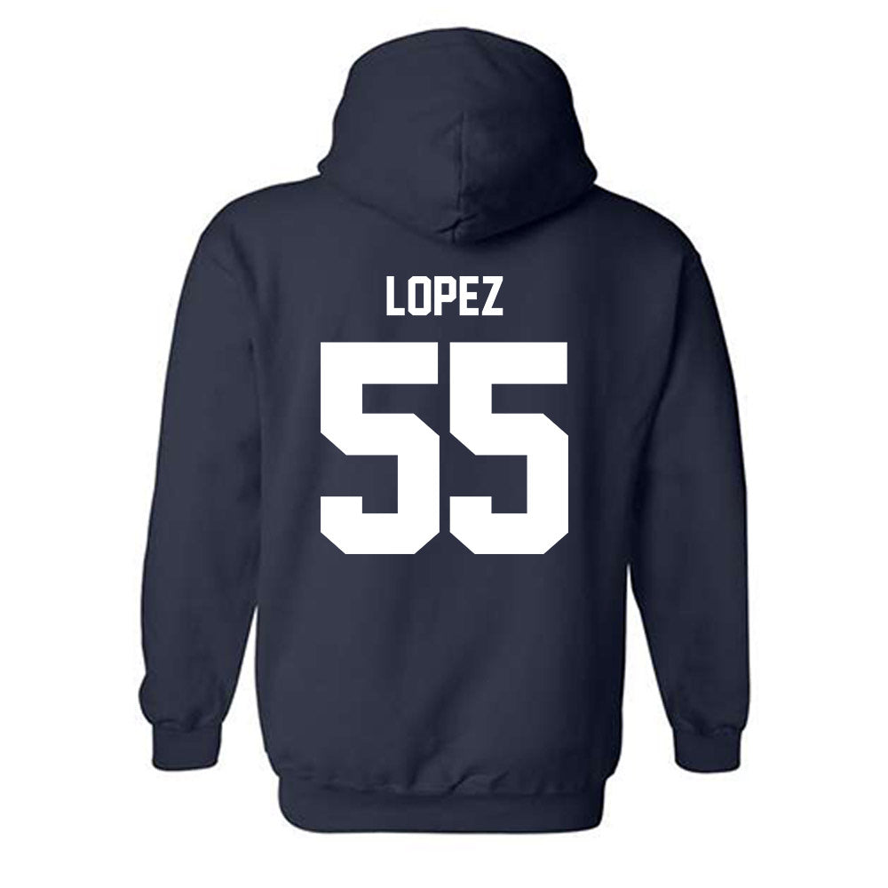 Maine - NCAA Football : Nathan Lopez - Classic Shersey Hooded Sweatshirt-1