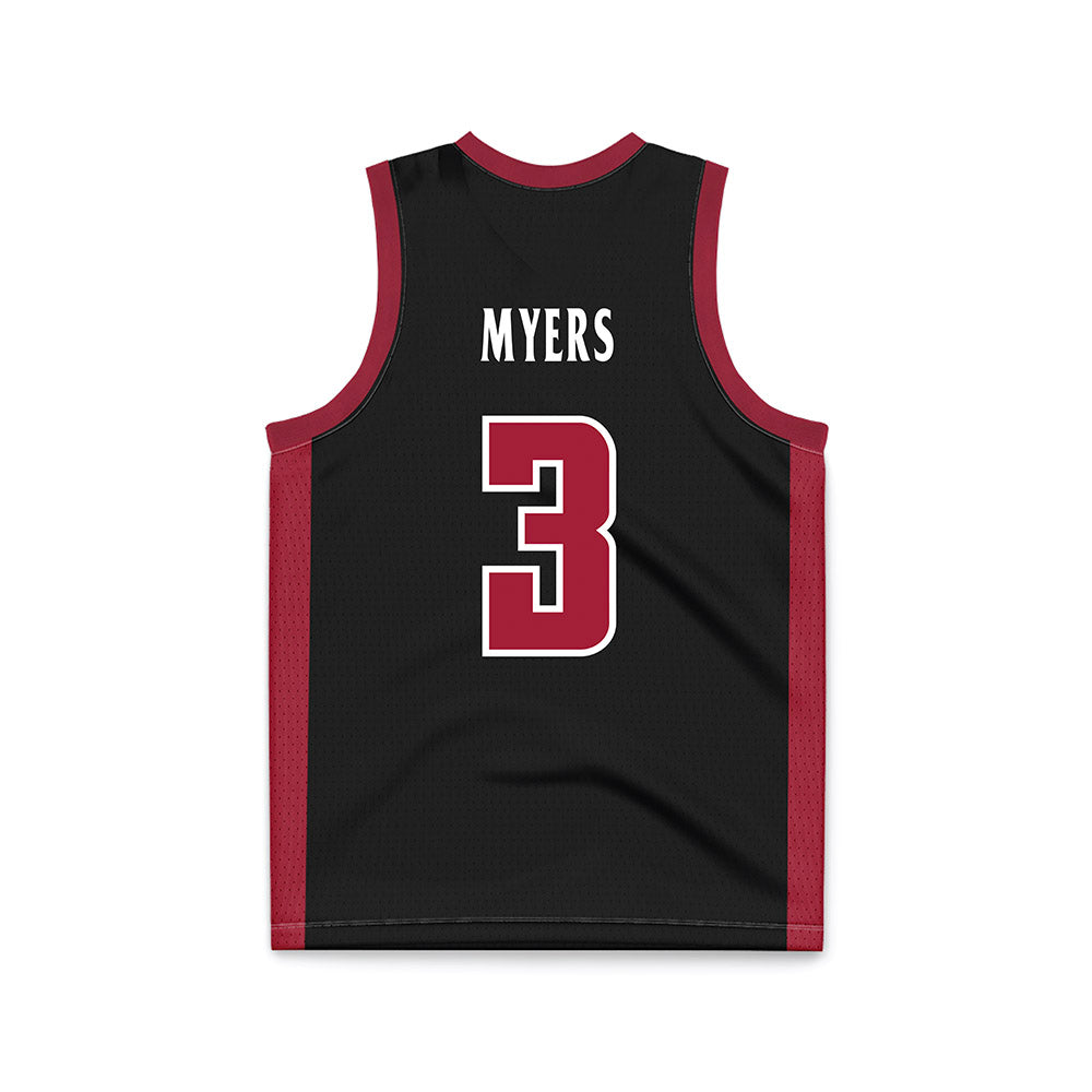 St. Joe's - NCAA Men's Basketball : Khaafiq Myers - Black Basketball Jersey-1