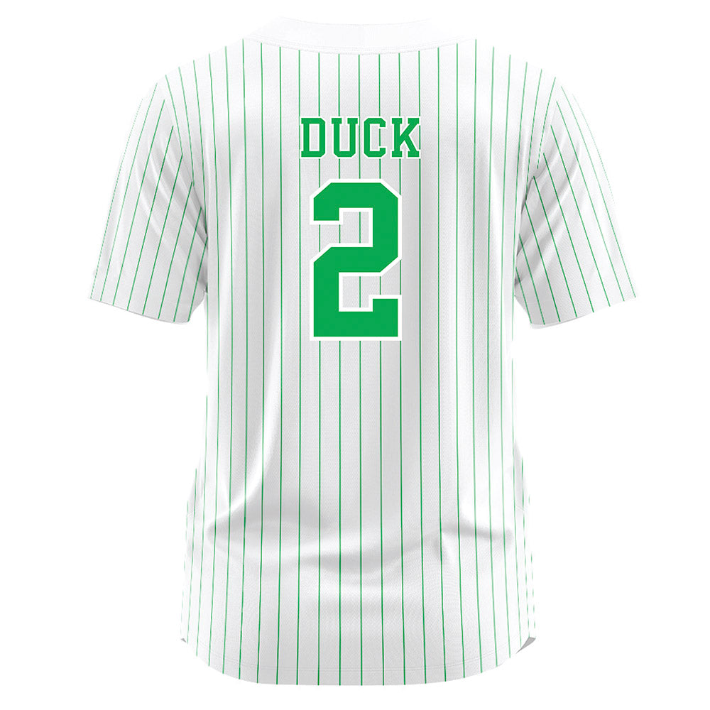 Marshall - NCAA Softball : Bekah Duck - White Pinstripe Jersey-1