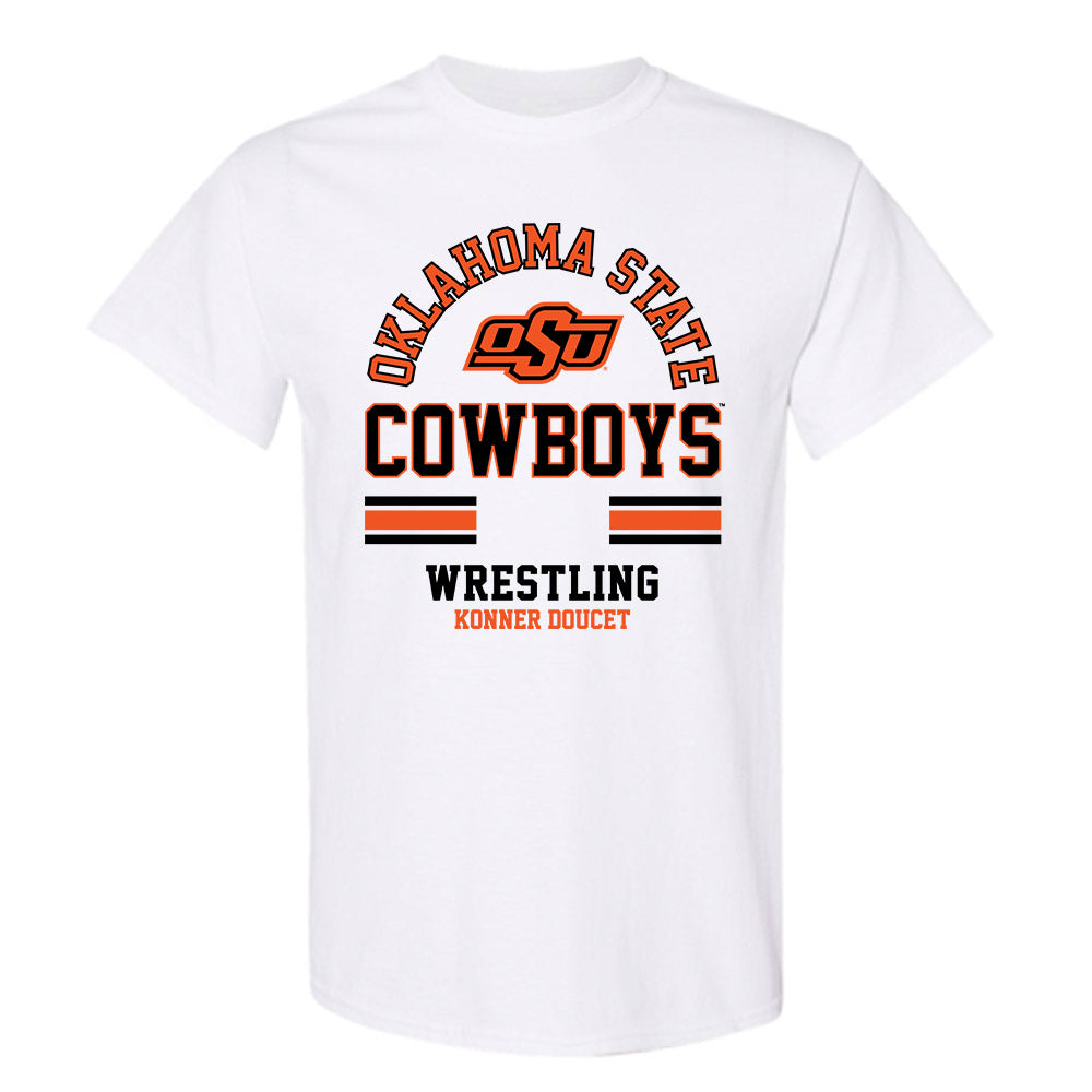 Oklahoma State - NCAA Wrestling : Konner Doucet - Classic Fashion Shersey T-Shirt-0