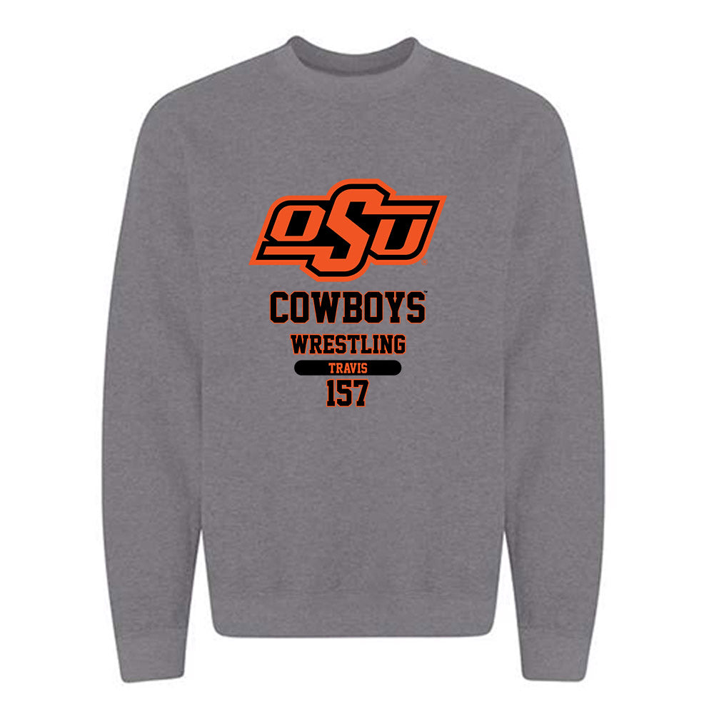 Oklahoma State - NCAA Wrestling : Teague Travis - Classic Fashion Shersey Crewneck Sweatshirt