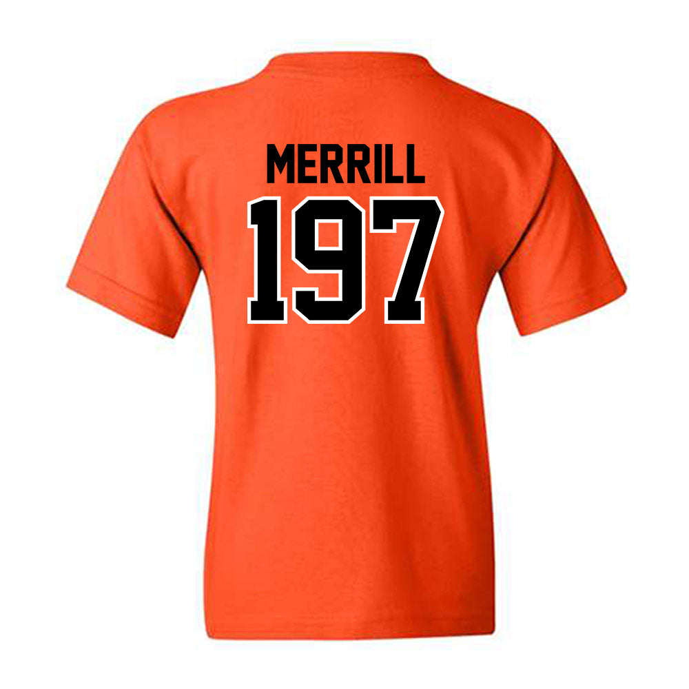 Oklahoma State - NCAA Wrestling : Cody Merrill - Sports Shersey Youth T-Shirt-1