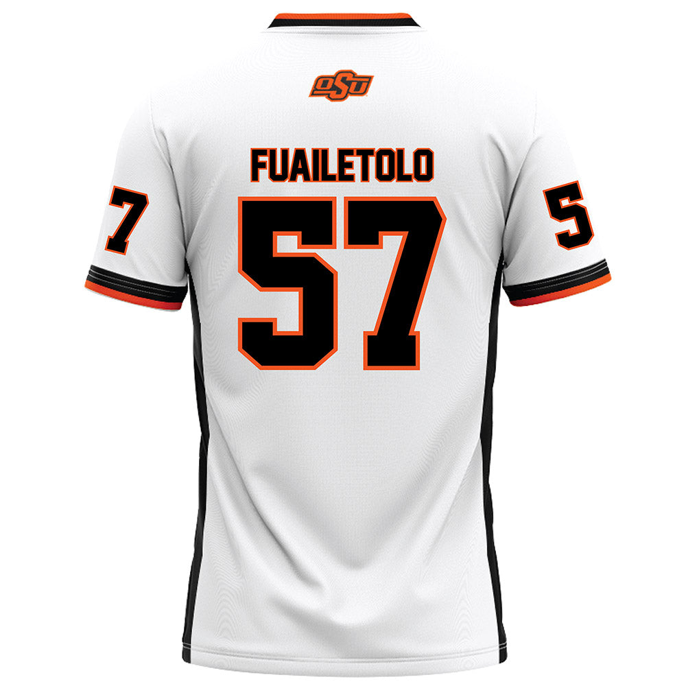 Oklahoma State - NCAA Football : Simona Fuailetolo - White Football Jersey-1