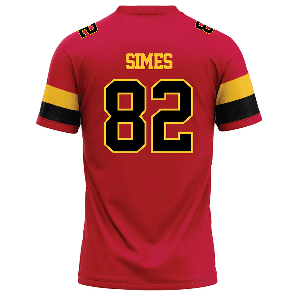 Ferris State - NCAA Football : Kevin Simes - Red Football Jersey-1