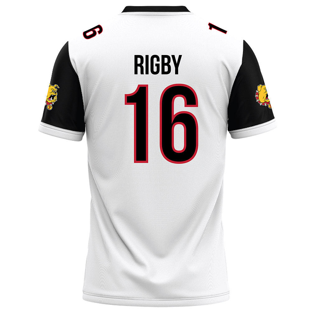 Ferris State - NCAA Football : Tre Rigby - White Football Jersey-1