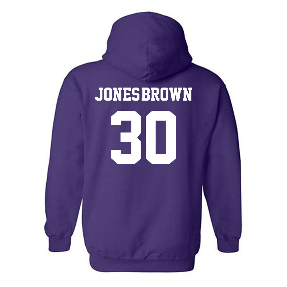 JMU - NCAA Women's Basketball : Ja'Quoia Jones-Brown - Classic Shersey Hooded Sweatshirt-1