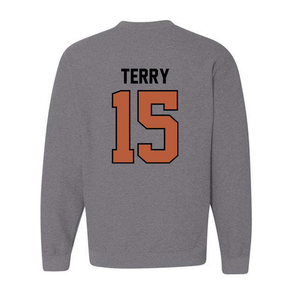 Texas - NCAA Football : Justus Terry - Classic Shersey Crewneck Sweatshirt-1