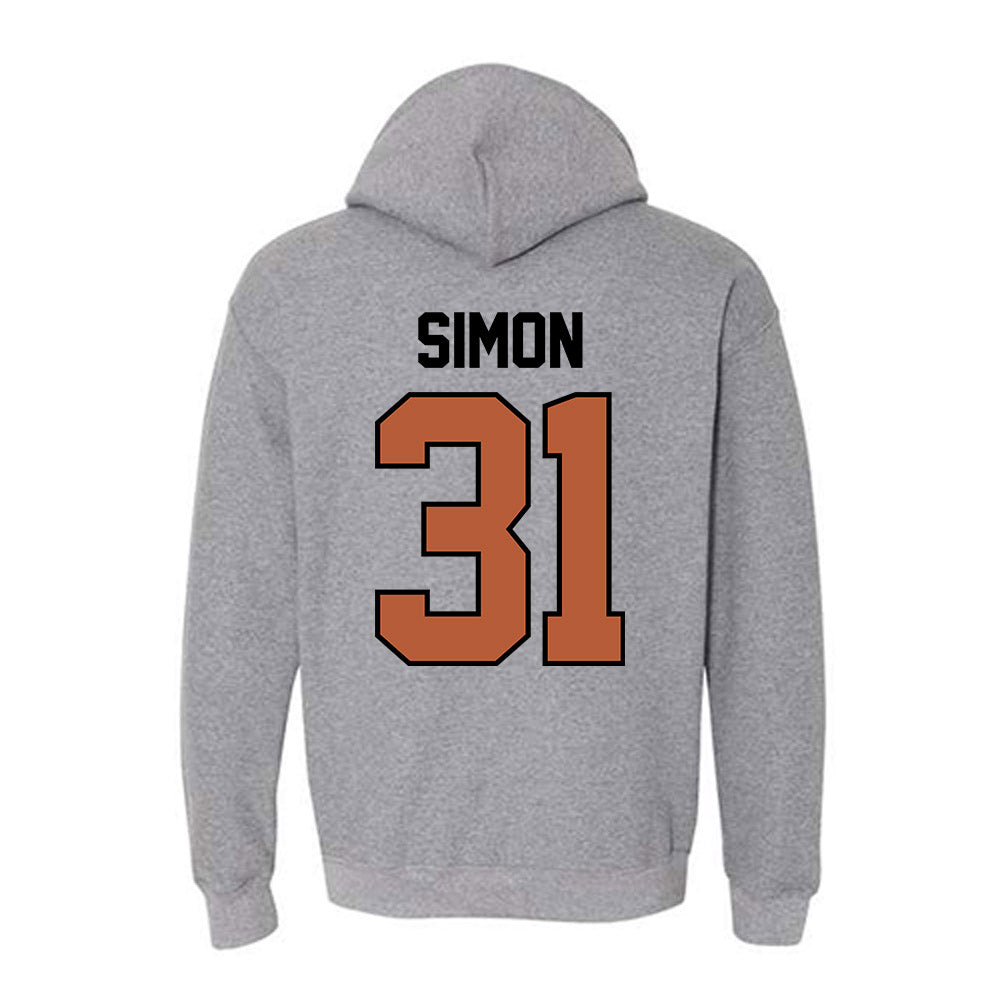 Texas - NCAA Football : James Simon - Classic Shersey Hooded Sweatshirt-1