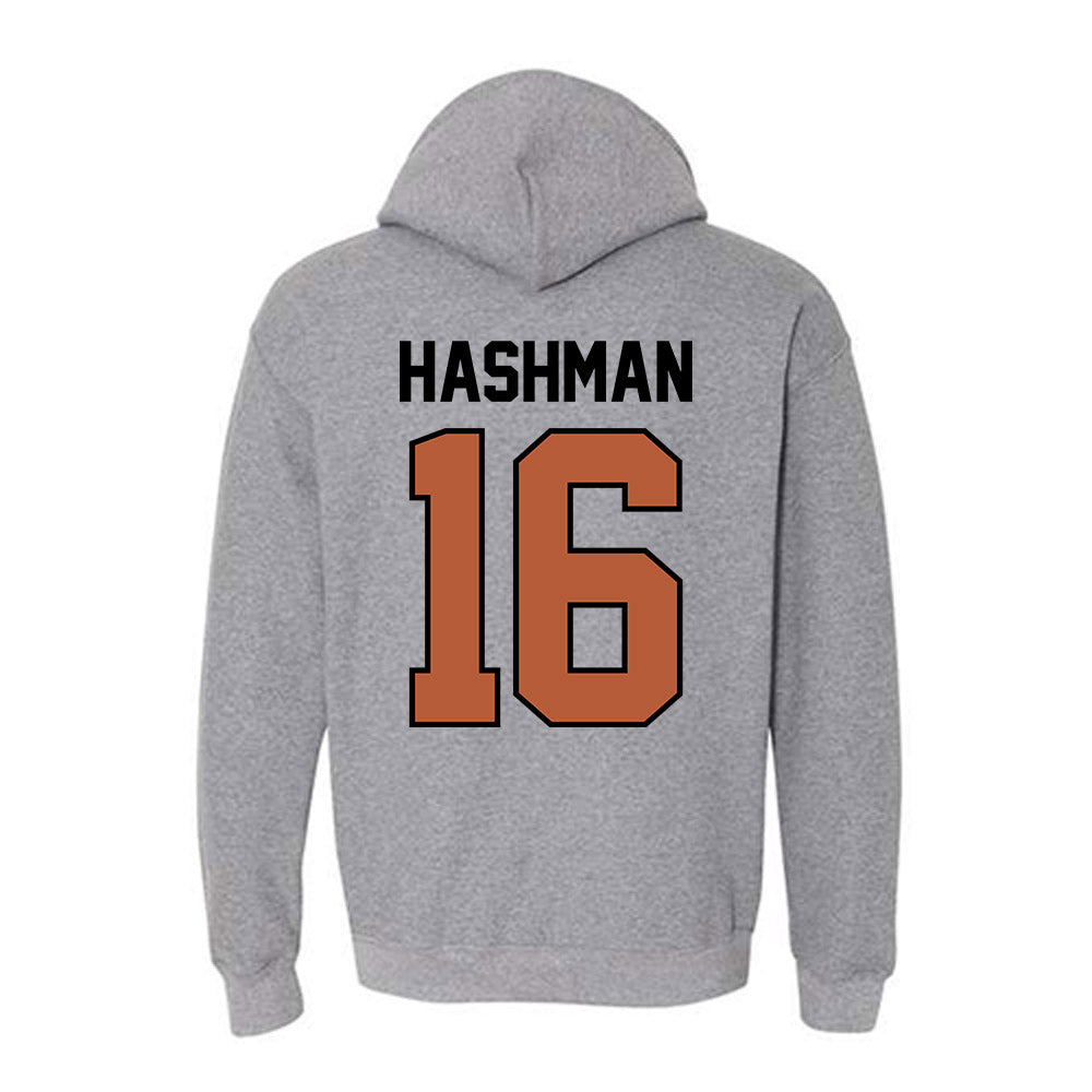 Texas - NCAA Beach Volleyball : Katie Hashman - Classic Shersey Hooded Sweatshirt-1