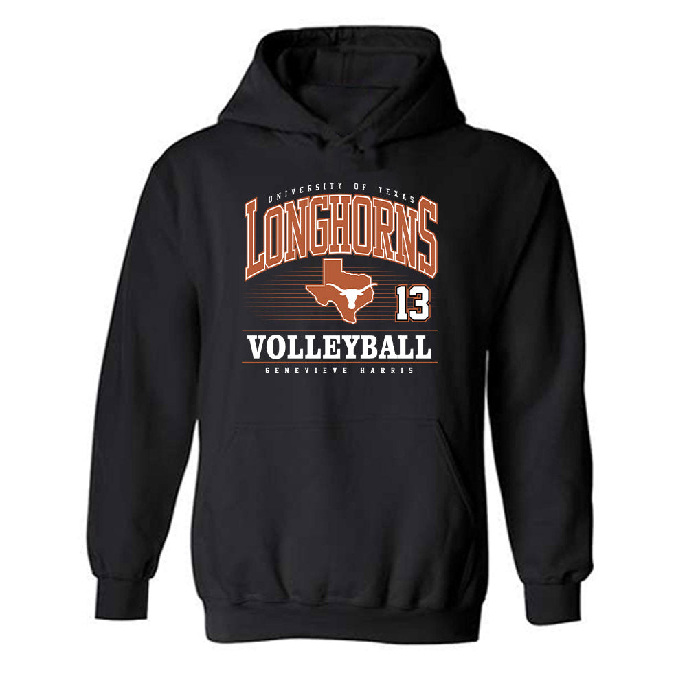 Texas - NCAA Women's Volleyball : Genevieve Harris - Classic Fashion Shersey Hooded Sweatshirt-0