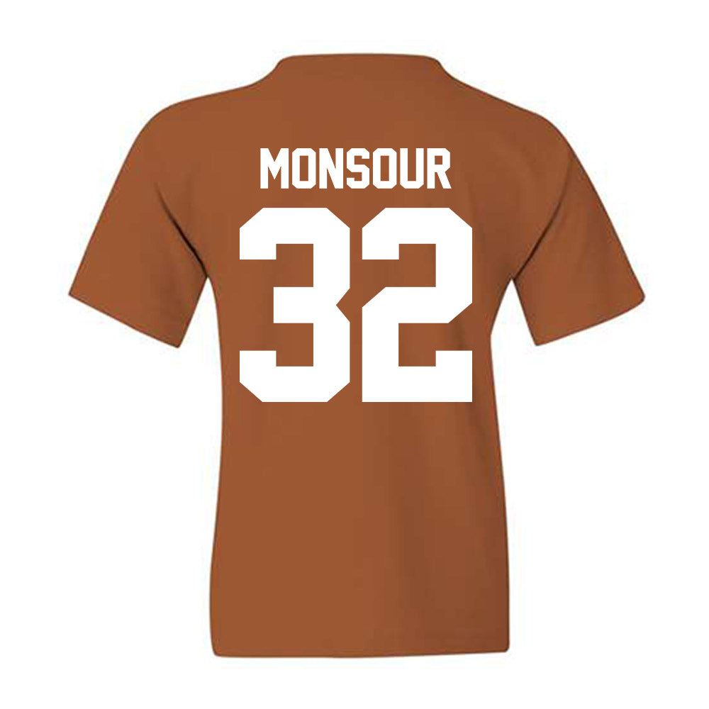 Texas - NCAA Baseball : Maddox Monsour - Sports Shersey Youth T-Shirt-1