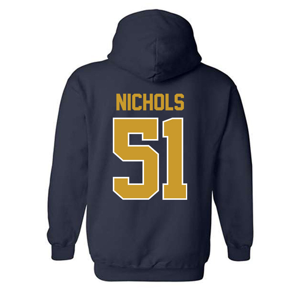 Notre Dame - NCAA Football : Ben Nichols - Classic Shersey Hooded Sweatshirt-1