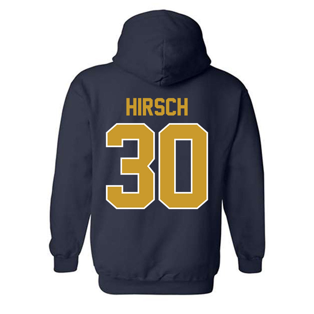 Notre Dame - NCAA Baseball : Xavier Hirsch - Classic Shersey Hooded Sweatshirt-1