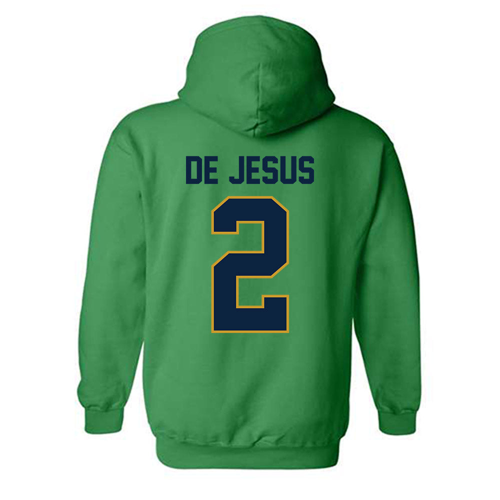 Notre Dame - NCAA Women's Basketball : Vanessa de Jesus - Classic Shersey Hooded Sweatshirt-1