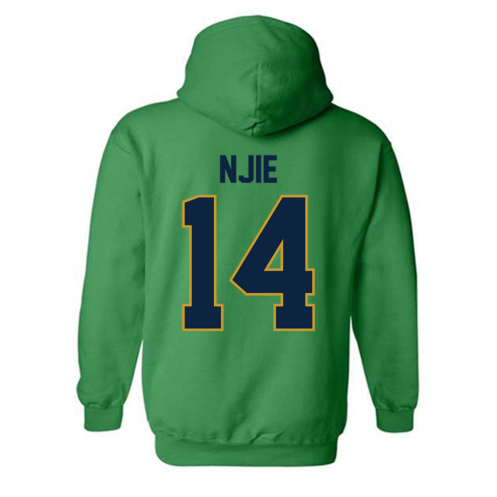 Notre Dame - NCAA Men's Basketball : Kebba Njie - Classic Shersey Hooded Sweatshirt-1