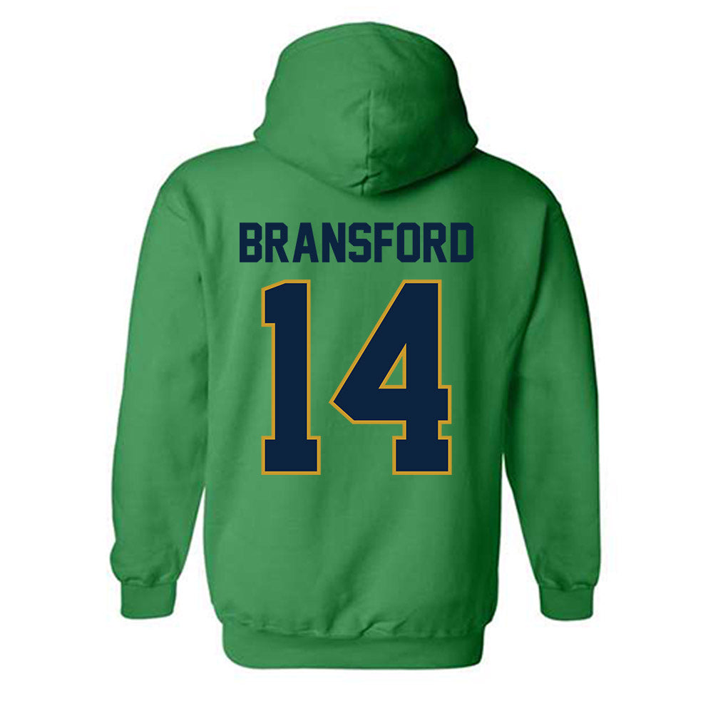 Notre Dame - NCAA Women's Basketball : Kk Bransford - Classic Shersey Hooded Sweatshirt-1