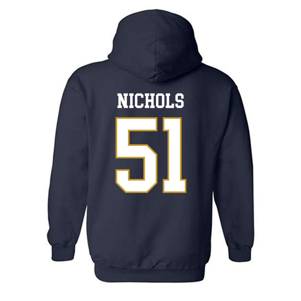 Notre Dame - NCAA Football : Ben Nichols - Classic Fashion Shersey Hooded Sweatshirt-1