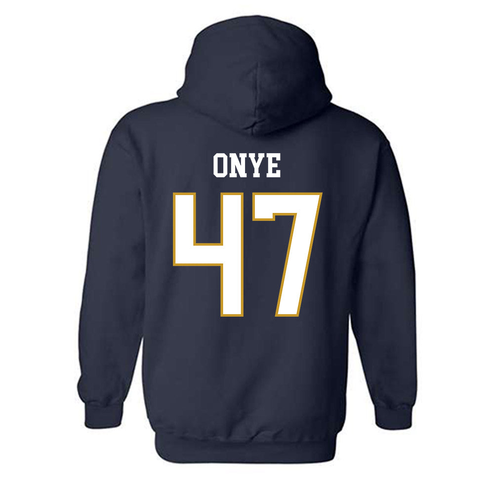 Notre Dame - NCAA Football : Jason Onye - Classic Fashion Shersey Hooded Sweatshirt-1