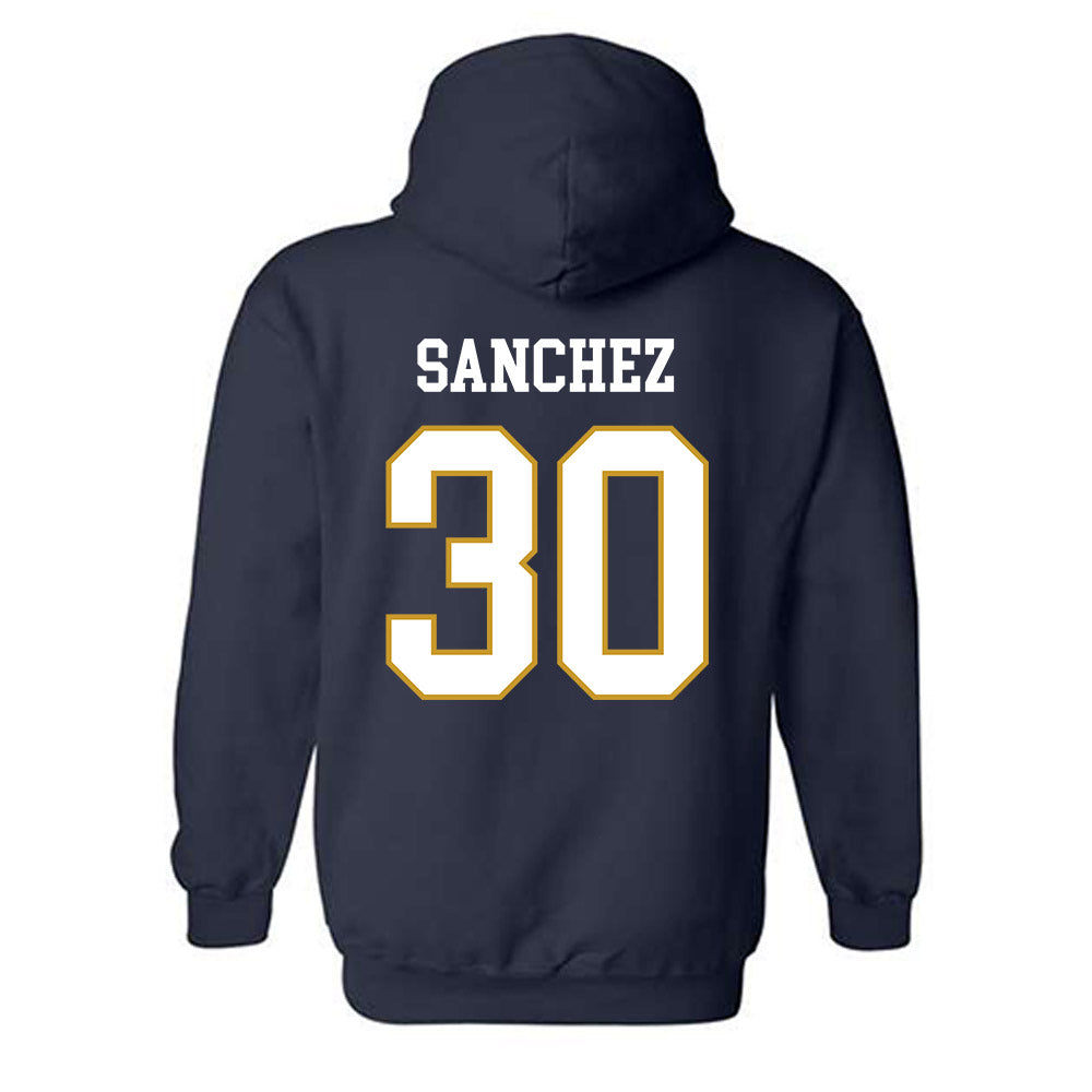 Notre Dame - NCAA Women's Basketball : Gisela Sanchez - Classic Fashion Shersey Hooded Sweatshirt-1