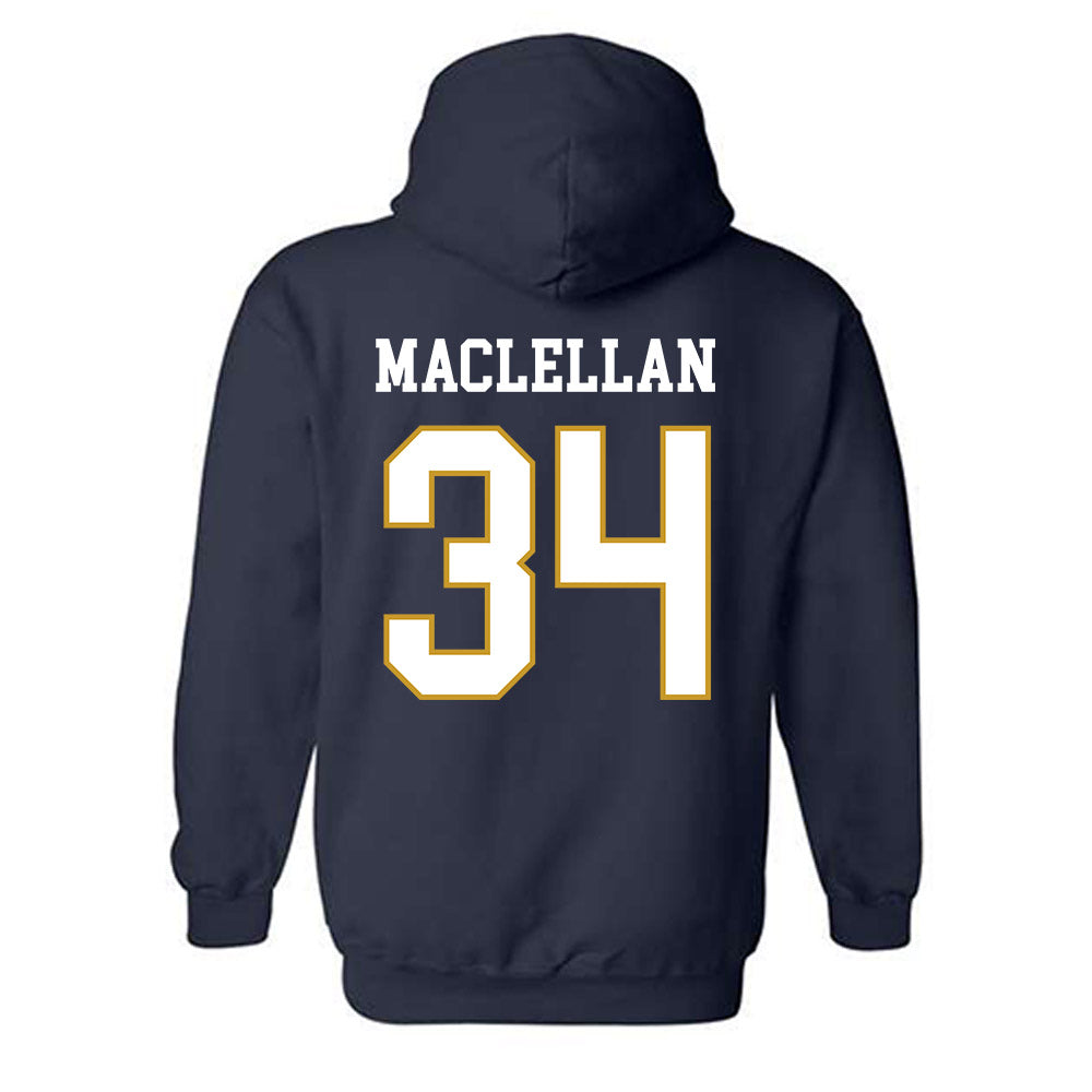 Notre Dame - NCAA Men's Basketball : Matthew MacLellan - Classic Fashion Shersey Hooded Sweatshirt-1