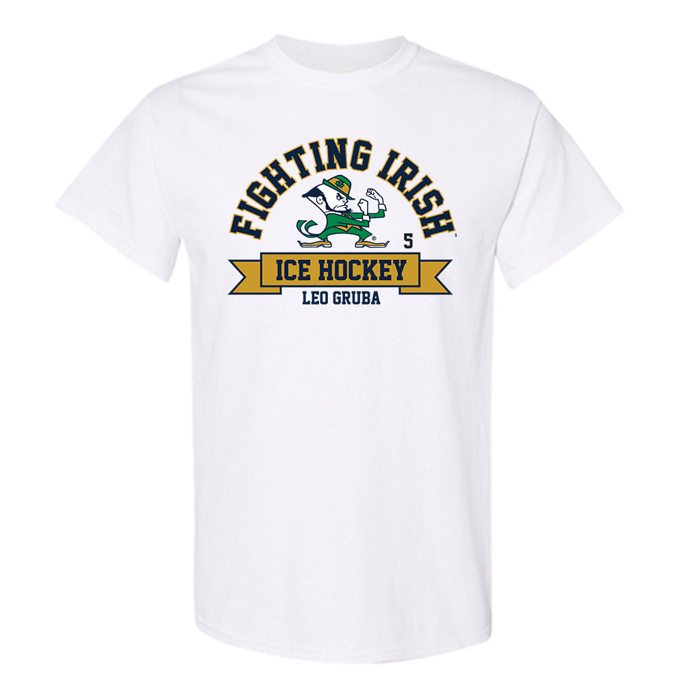 Notre Dame - NCAA Men's Ice Hockey : Leo Gruba - Classic Fashion Shersey T-Shirt-0