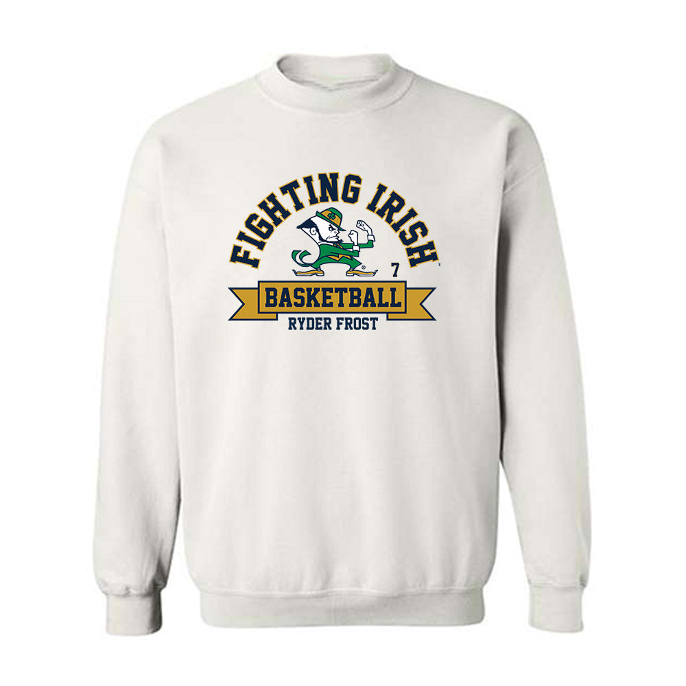 Notre Dame - NCAA Men's Basketball : Ryder Frost - Classic Fashion Shersey Crewneck Sweatshirt-0