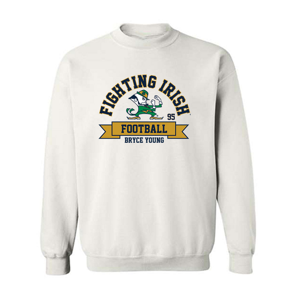 Notre Dame - NCAA Football : Bryce Young - Classic Fashion Shersey Crewneck Sweatshirt-0
