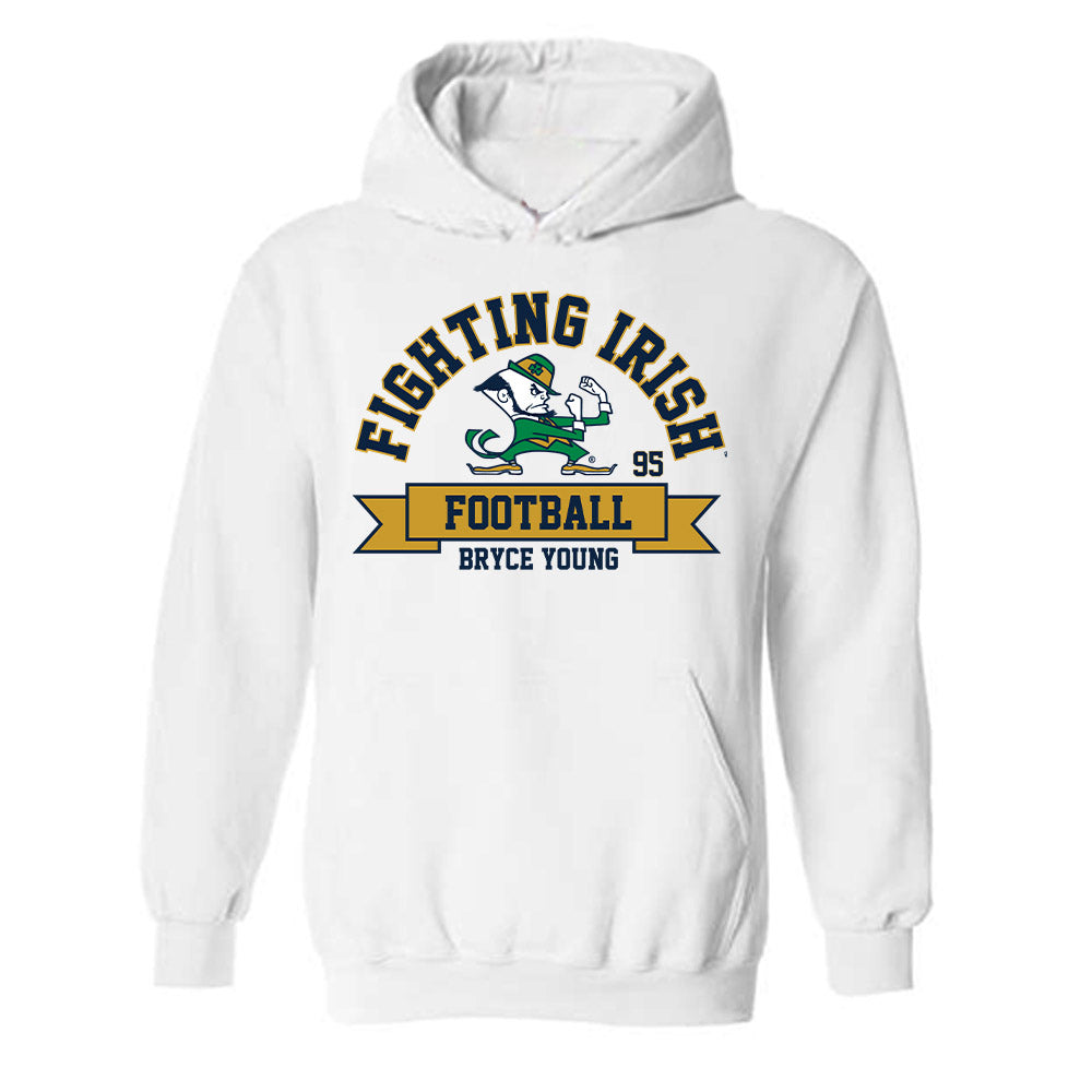 Notre Dame - NCAA Football : Bryce Young - Classic Fashion Shersey Hooded Sweatshirt-0