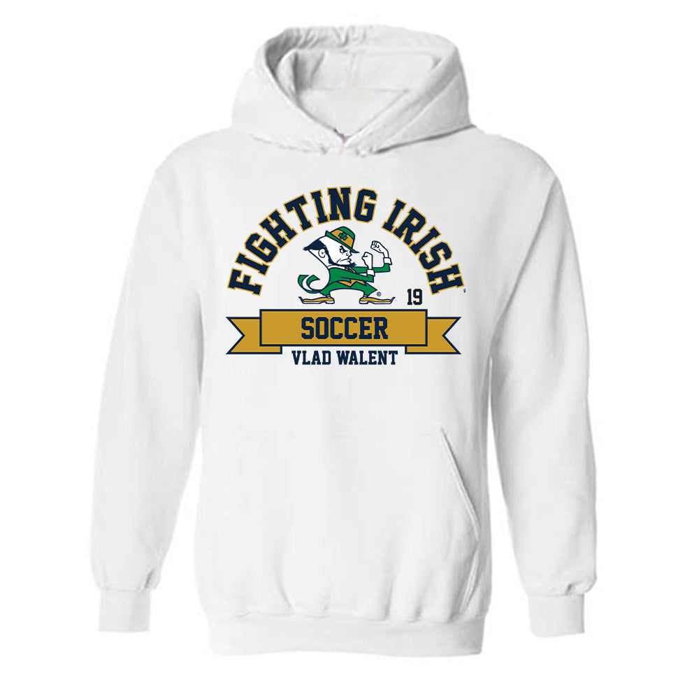 Notre Dame - NCAA Men's Soccer : Vlad Walent - Classic Fashion Shersey Hooded Sweatshirt-0