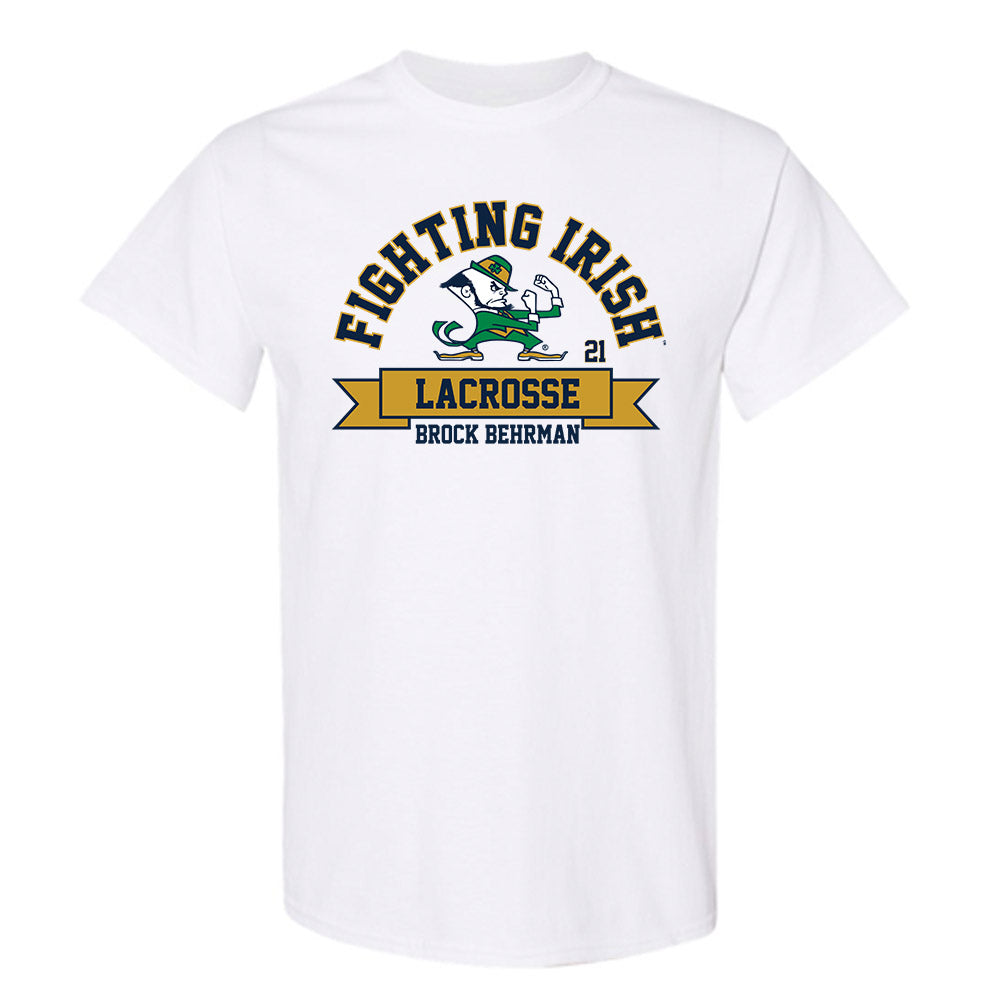 Notre Dame - NCAA Men's Lacrosse : Brock Behrman - Classic Fashion Shersey T-Shirt