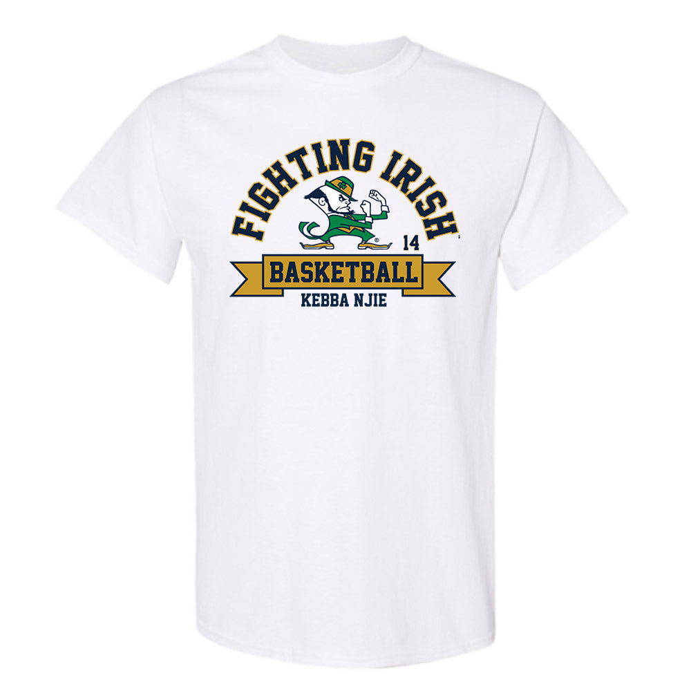Notre Dame - NCAA Men's Basketball : Kebba Njie - Classic Fashion Shersey T-Shirt-0