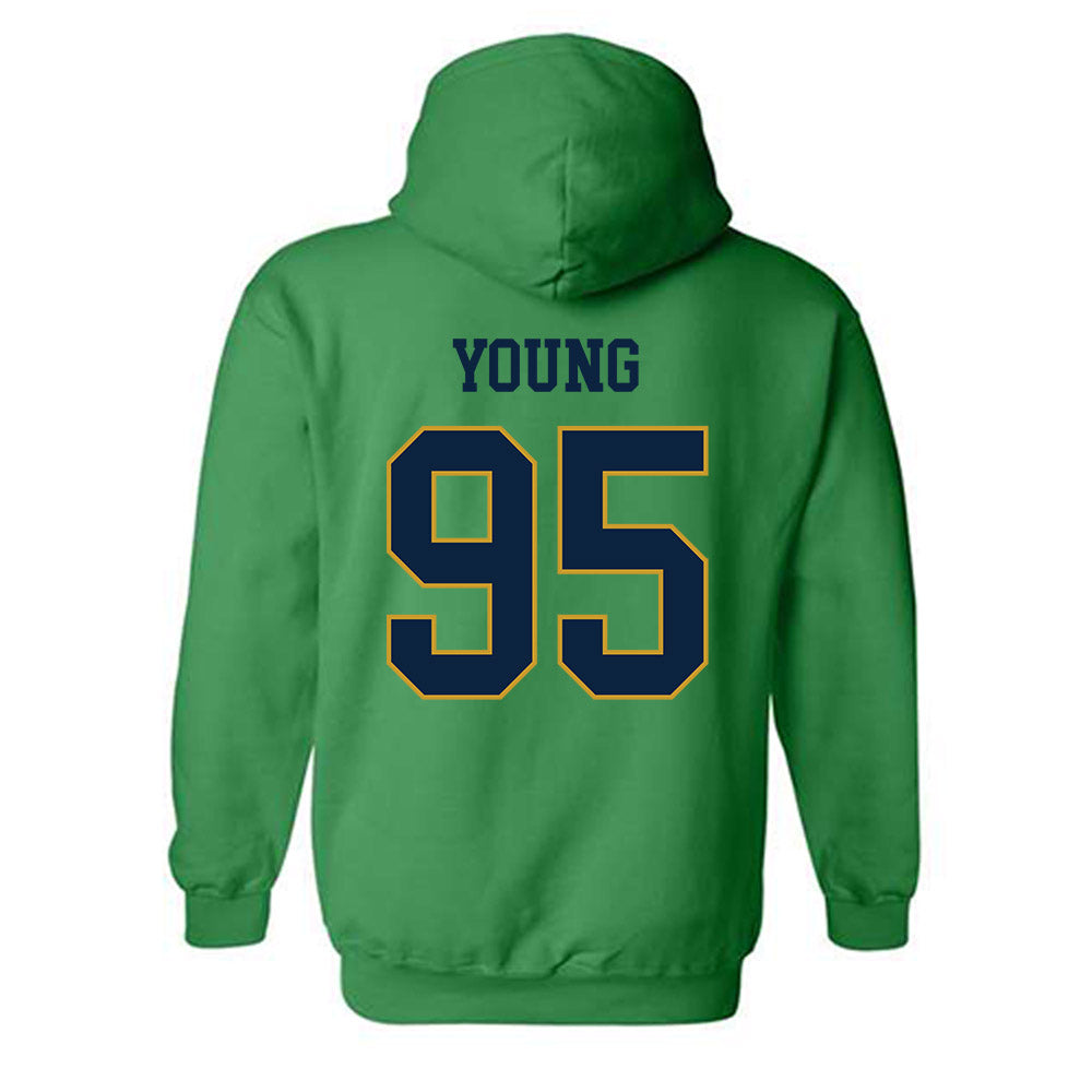 Notre Dame - NCAA Football : Bryce Young - Classic Fashion Shersey Hooded Sweatshirt-1