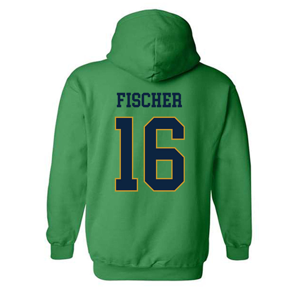 Notre Dame - NCAA Men's Ice Hockey : Paul Fischer - Classic Fashion Shersey Hooded Sweatshirt