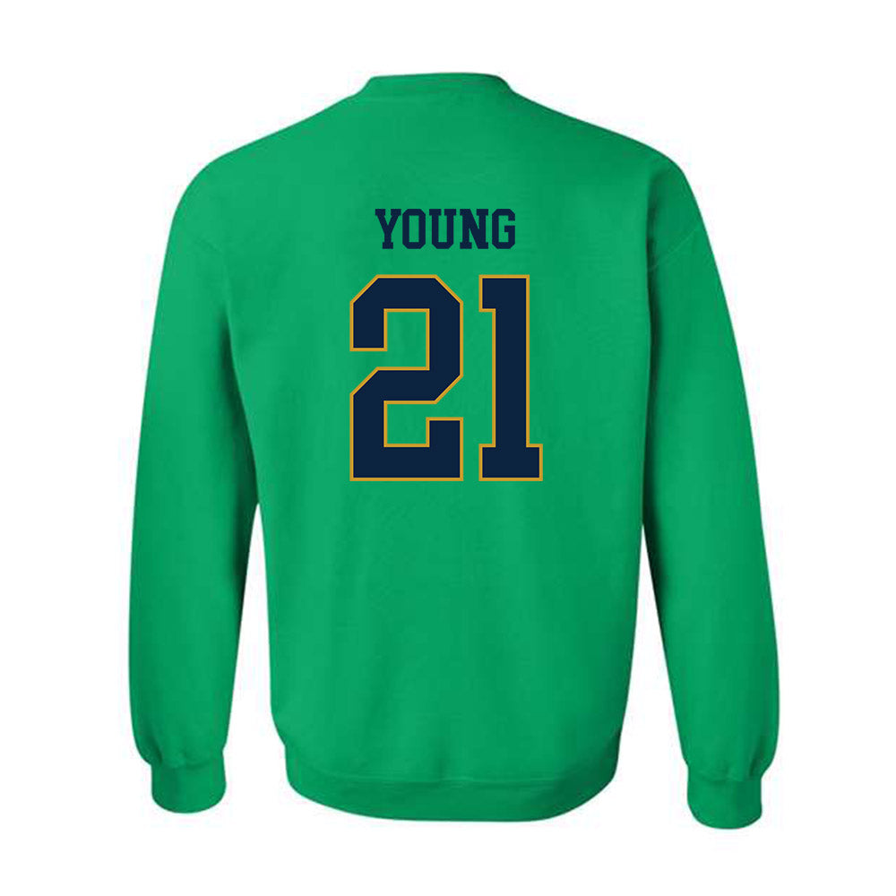 Notre Dame - NCAA Football : Kedren Young - Classic Fashion Shersey Crewneck Sweatshirt-1