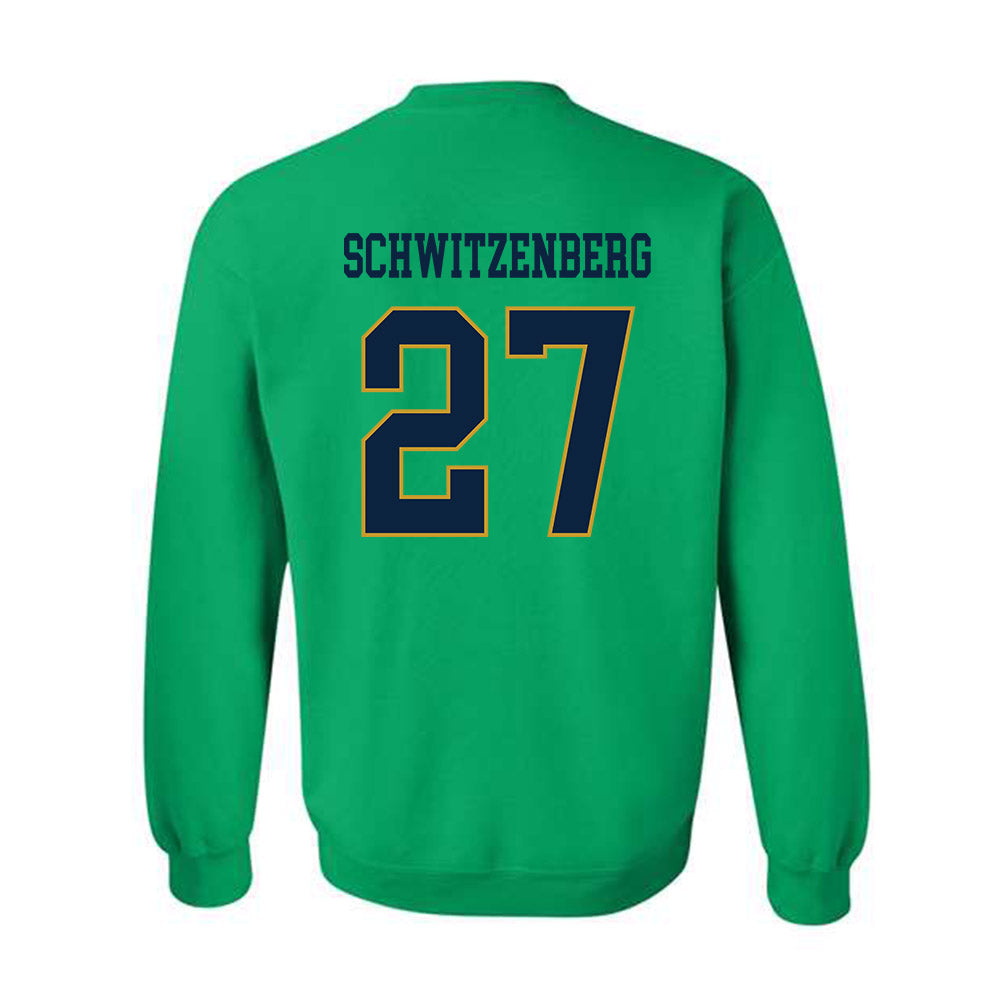 Notre Dame - NCAA Men's Lacrosse : Nate Schwitzenberg - Classic Fashion Shersey Crewneck Sweatshirt-1